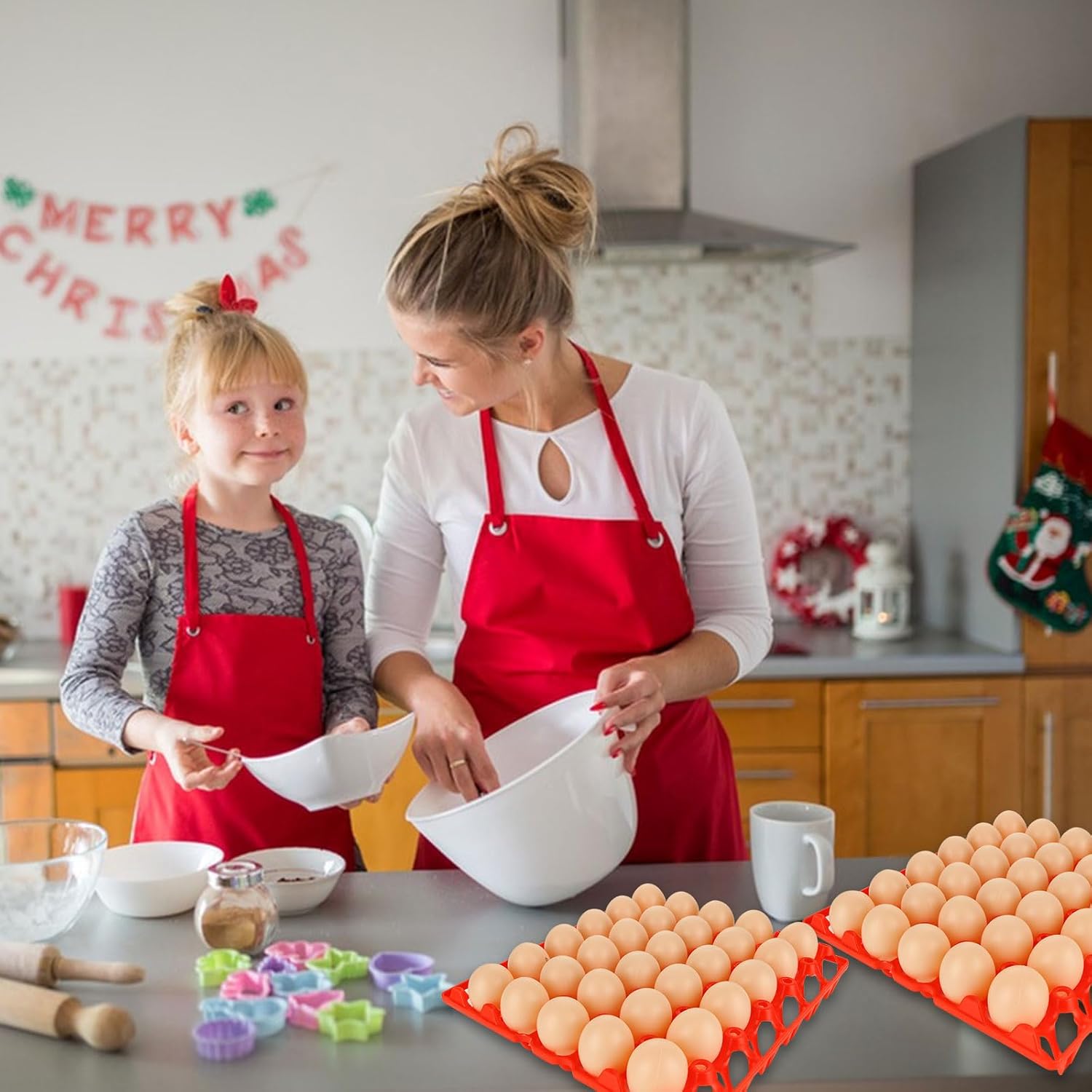 CertBuy 12 Pack Eggs Cartons Flats, Plastic Egg Trays, Stackable Egg Flats Plastics Egg Crates for Home Chicken Farmers, Great for Storing and Shipping Eggs