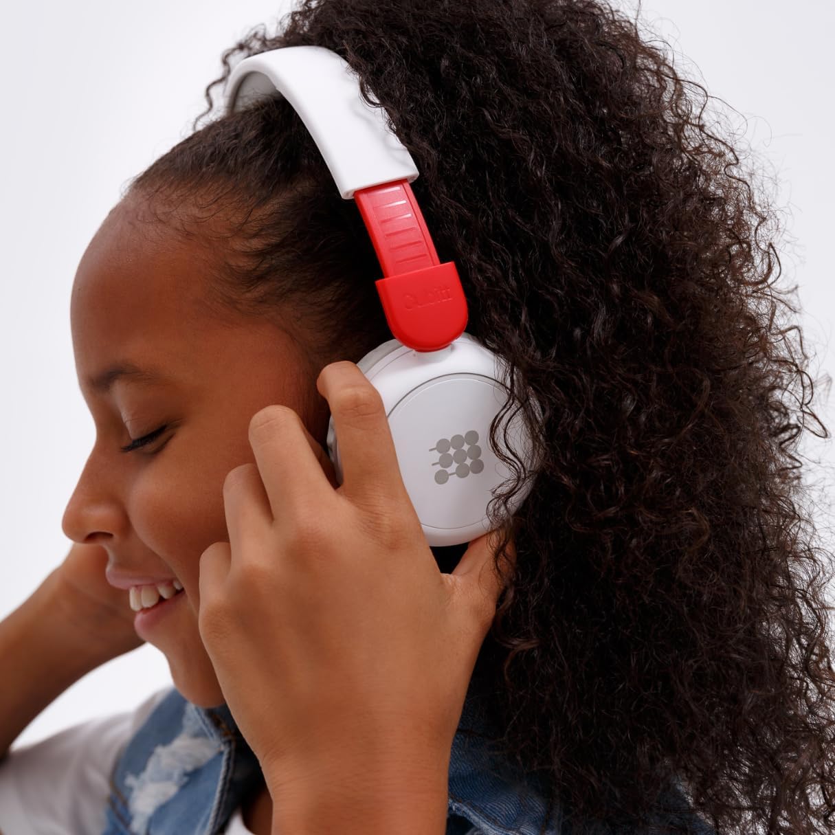 Cubitt Bluetooth Headphones for Kids, Wireless, with Premium Sound Quality, Built in Microphone, 24 Hours Playtime, Study Mode/Volume Limited and AUX Cord for iPad, Tablet, Airplane, Phone, PC, White