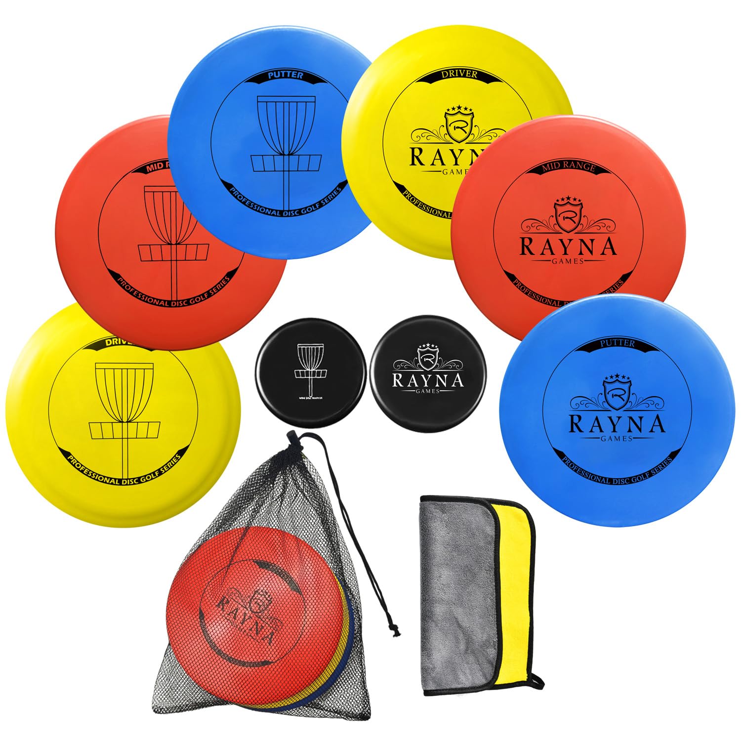 Juego de 6 discos de golf profesional tamaño regular para adultos al aire libre
