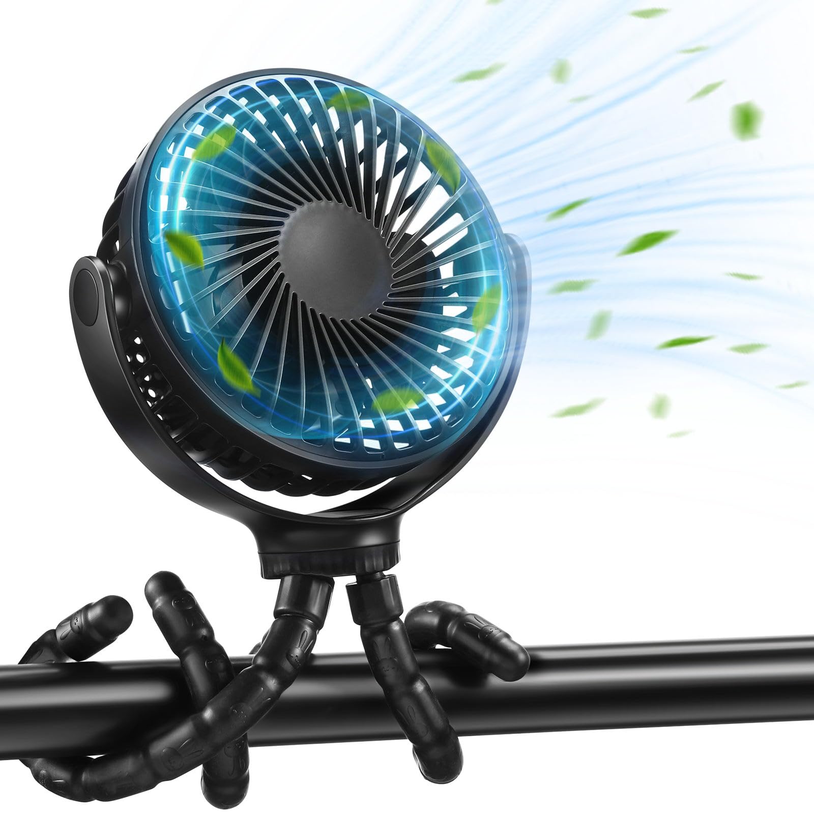 Envanptaz USB Rechargeable 3 Speed Stroller Fan