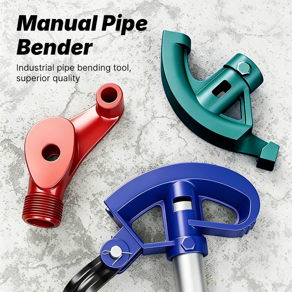 BORDSTRACT Cabezal doblador Standard para 15mm (1") | Cabezal doblador de hierro dúctil, mango no incluido. 4 estilos. Dobla 90-180 para EMT y tuberías. Elija métrico/imperial.