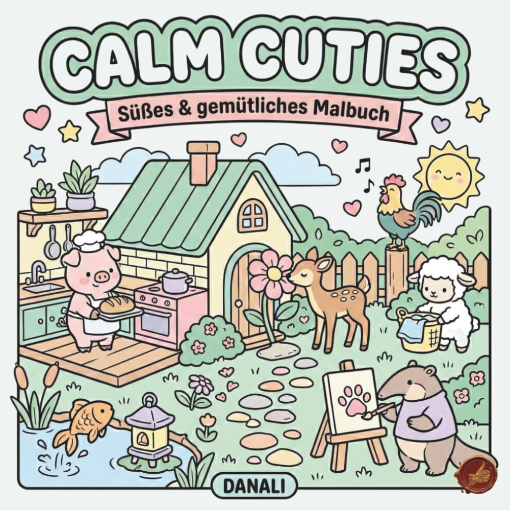 Calm Cuties: Süßes & gemütliches Malbuch (Calm Cuties Malbücher)