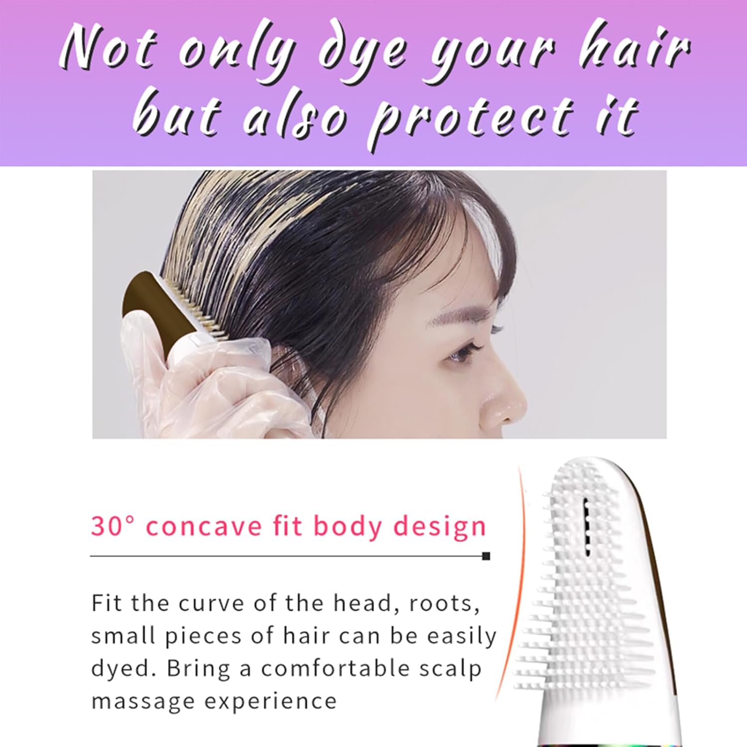 Hair Dye with Comb Applicator, 2024 Upgraded Colorful Plant Hair Dye, With Innovative Comb Applicator, 4-in-1 Hair Dye shampoo, Hair Color Shampoo for Gray Hair Coverage (Chestnut Brown, 400ml)