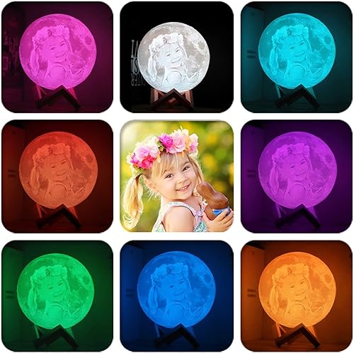 Miniatura 2 de xingfa Lámpara de luna personalizada con foto 3D, luz de luna, luz nocturna, decoración del hogar, luz de carga USB personalizada, luz de carga USB,