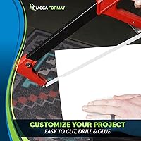 Vista 9 de Mega Format Hojas de plástico de PVC expandido, hoja blanca rígida de 6 x 12 pulgadas para manualidades, señalización y exhibiciones, tablero de PVC