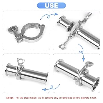 小物 T's mom JMCOLMT Tri Clamp 5 Pcs Single Pin Heavy Duty with Wing Nut