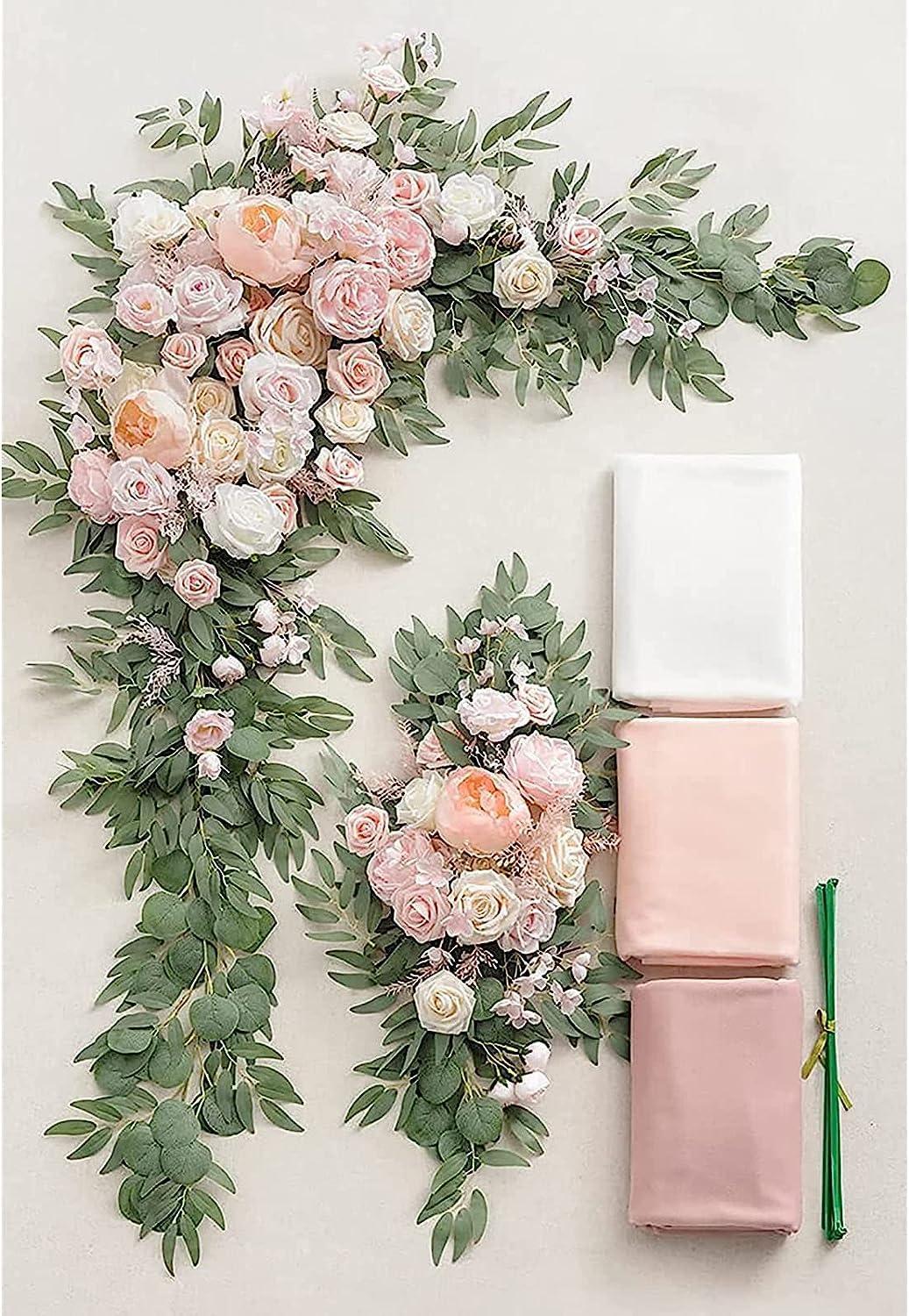 Kit Fiori Per Archi Nuziali Con Tende: 5 Pezzi Lilla E Crema Per Cerimonia, Pergolato E Decorazioni Sfondo