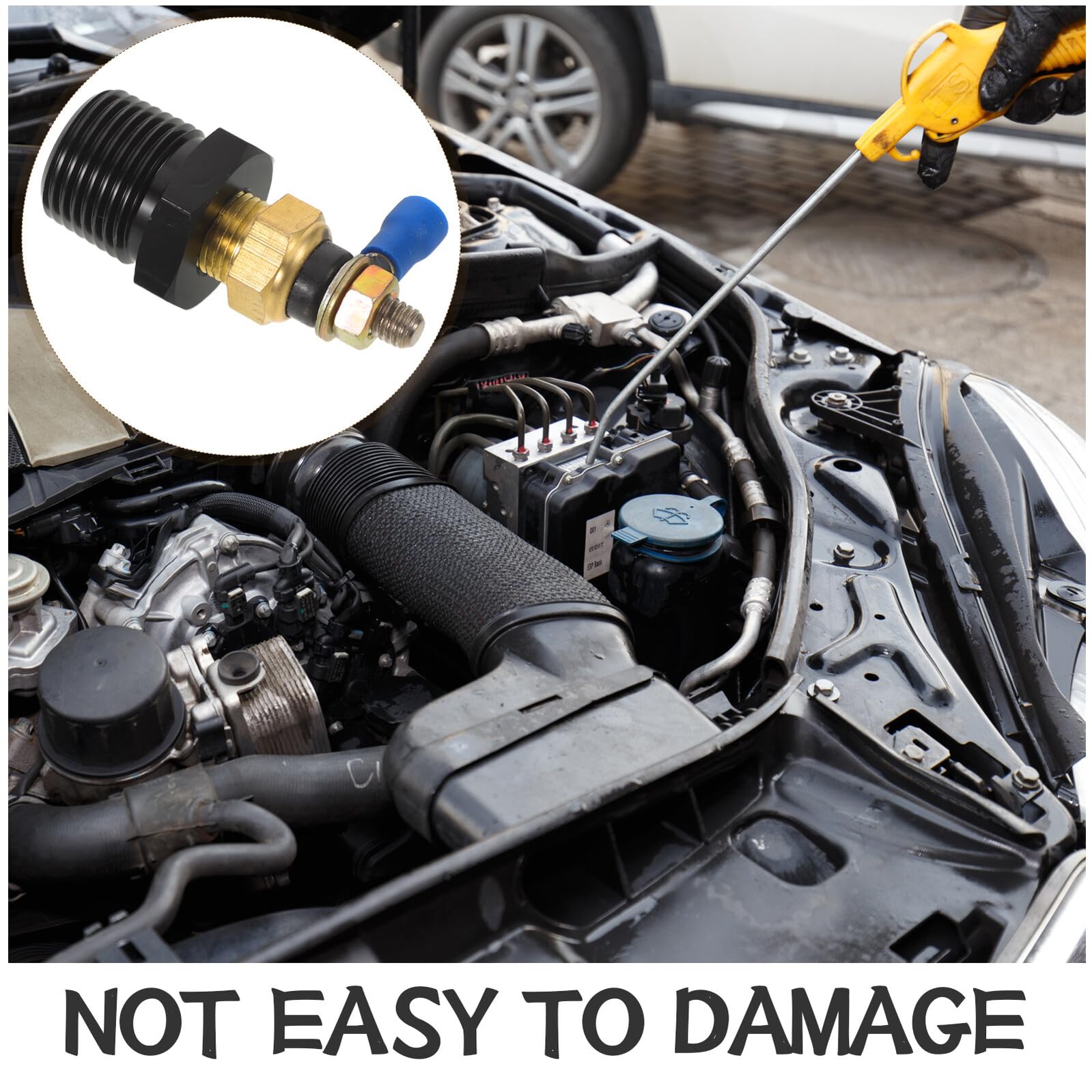 NOLITOY Sensor de Temperatura del Refrigerante del Coche con Tornillo Repuesto para Motor Compatible con Civic Resistente al Calor y Duradero Compatible con Sistema de Control del Motor