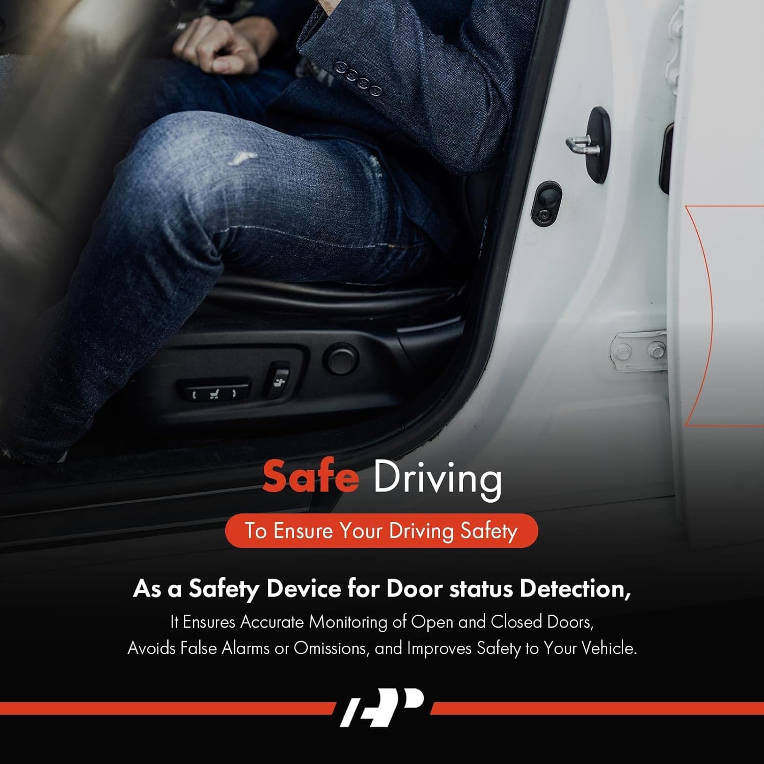 A-Premium Door Jamb Switch Compatible with Toyota Camry, RAV4, Corolla, Prius, Tacoma, Highlander, Tundra, Sienna, 4Runner, Matrix & Lexus RX330, RX350, RX400h, ES330 & Scion & Pontiac, 4-PC Set