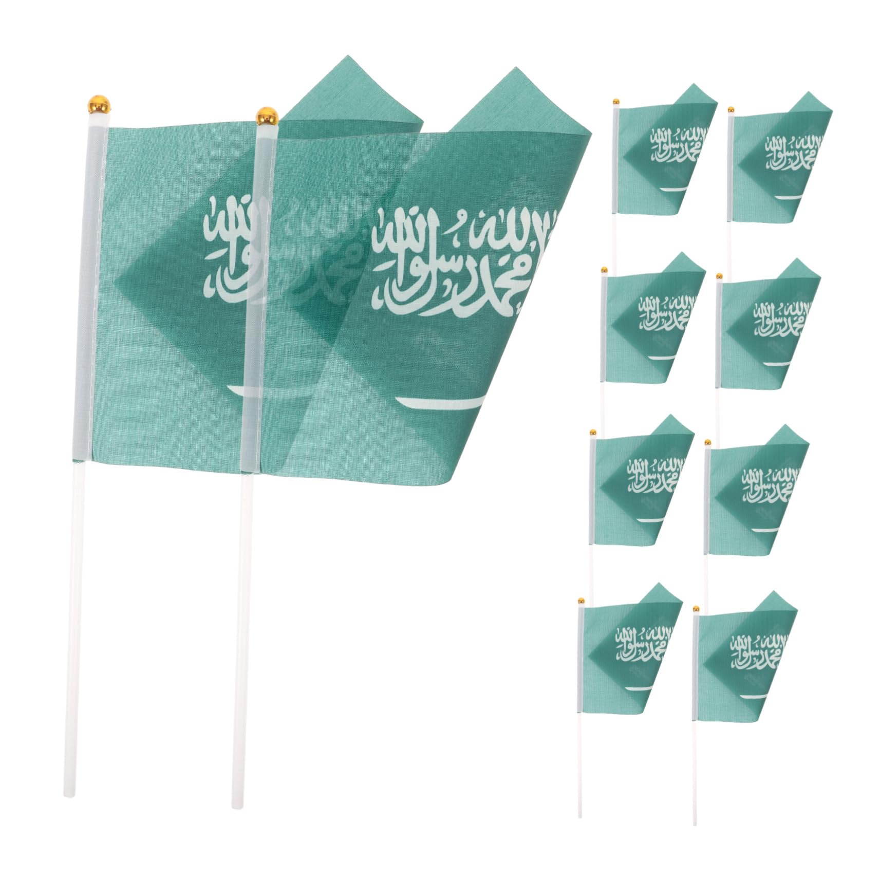 Mini Drapeaux Main Arabie Saoudite Lot de 100 pour Réussir votre Fête