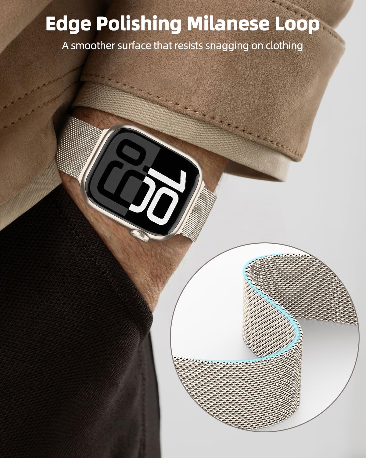 Higgs Strap Compatible with Apple Watch Straps 42mm 46mm 45mm 44mm 41mm 40mm 38mm 49mm for Women Men, Dual Magnetic Adjustable Metal Band for iWatch Series 11 10 9 8 7 6 5 4 SE Ultra 3 2 1 — view 4