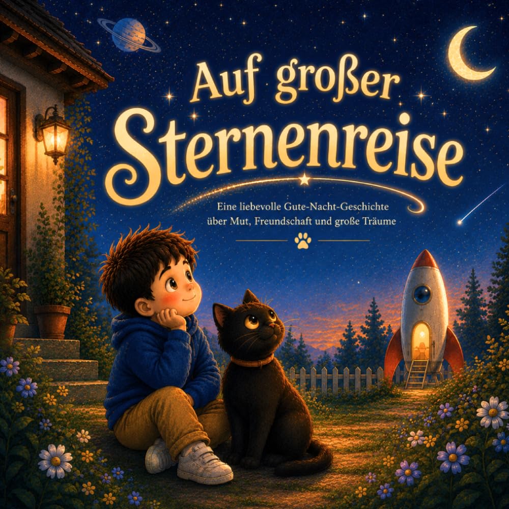 Auf großer Sternenreise: Eine liebevolle Gute-Nacht-Geschichte über Mut, Freundschaft und große Träume