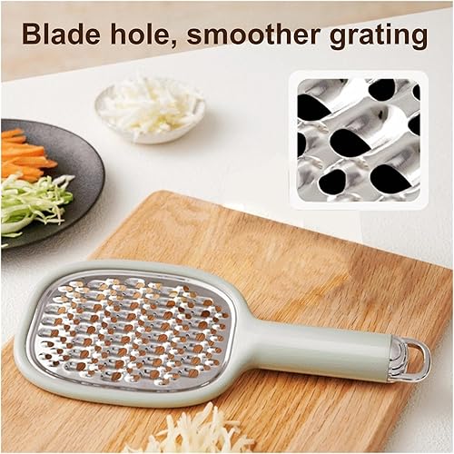 Miniatura 5 de Rallador de cocina de acero inoxidable con mango ergonómico, rallador de queso colgante y zester para cortar sin esfuerzo, duradero y fácil de