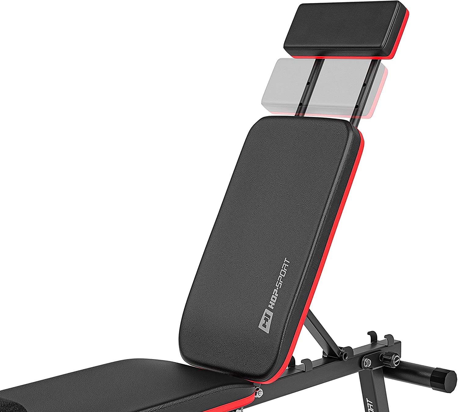 Hop-Sport ławka do podnoszenia ciężarów, składana, regulowana ławka treningowa z blokadą nóg, wielofunkcyjna ławka fitness do domu, do treningu mięśni brzucha, maks. obciążenie 150 kg