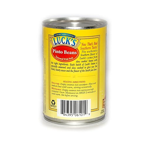 Miniatura 5 de Lucks Frijoles pintos con cerdo  6 latas de 15 onzas de frijoles pintos enlatados, paquete de 6 frijoles pintos enlatados, paquete de 6 unidades con