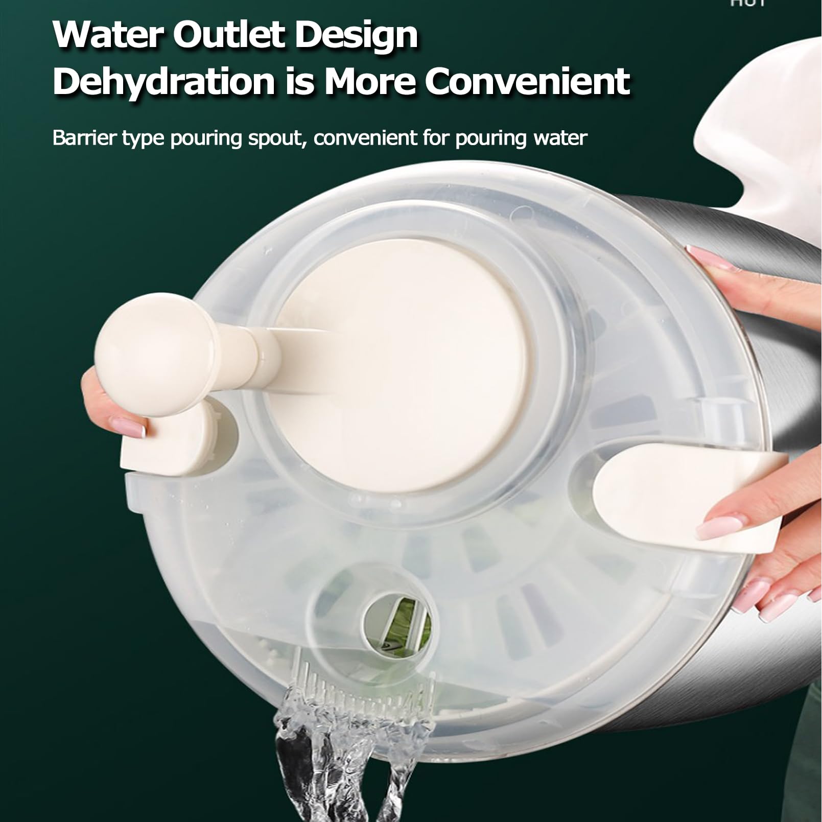Centrifuga per Insalata da 6 Litri con Coperchio di Chiusura, Centrifuga per Insalata da 5 Litri, Cestello per Lavatrice per Frutta e Verdura, Facile da Pulire, Disidratatore per Frutta Domestico