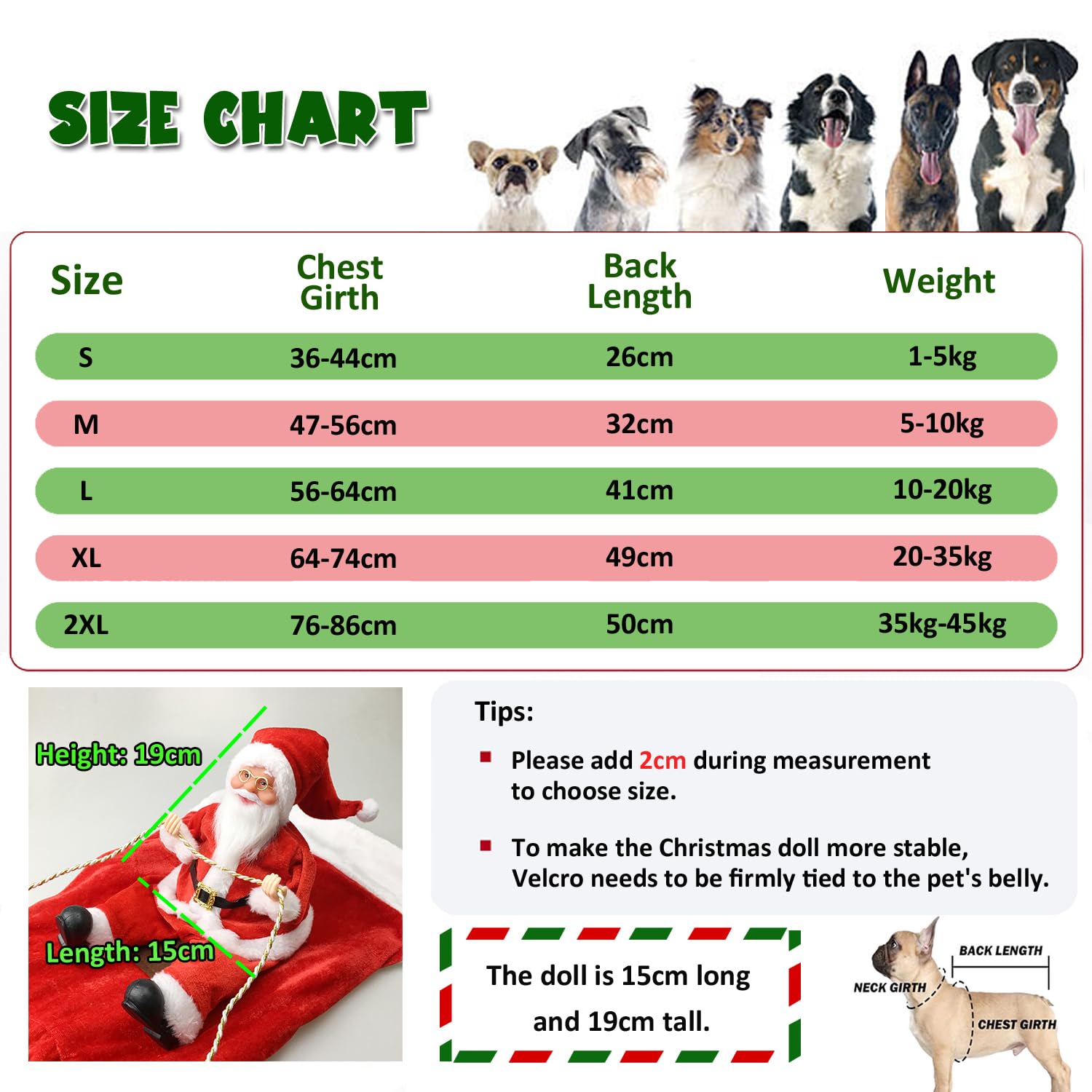 BT Bear Santa Christmas Dog Costumes,Santa Claus Riding Pet Cosplay Costumes Party Dressing up Dog Outfit for Medium Dogs Large Dogs(L,Red) - Image 4