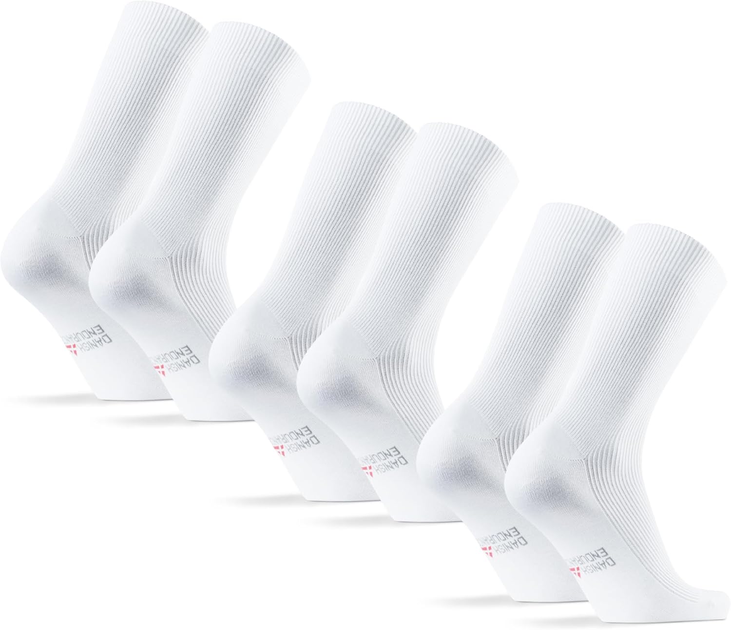 DANISH ENDURANCE Diabetic Socks for Men, Soft Grip Non Elastic Bamboo Socks, Non Binding Top for Swollen Feet and Ankles, Unisex, 3-Pack