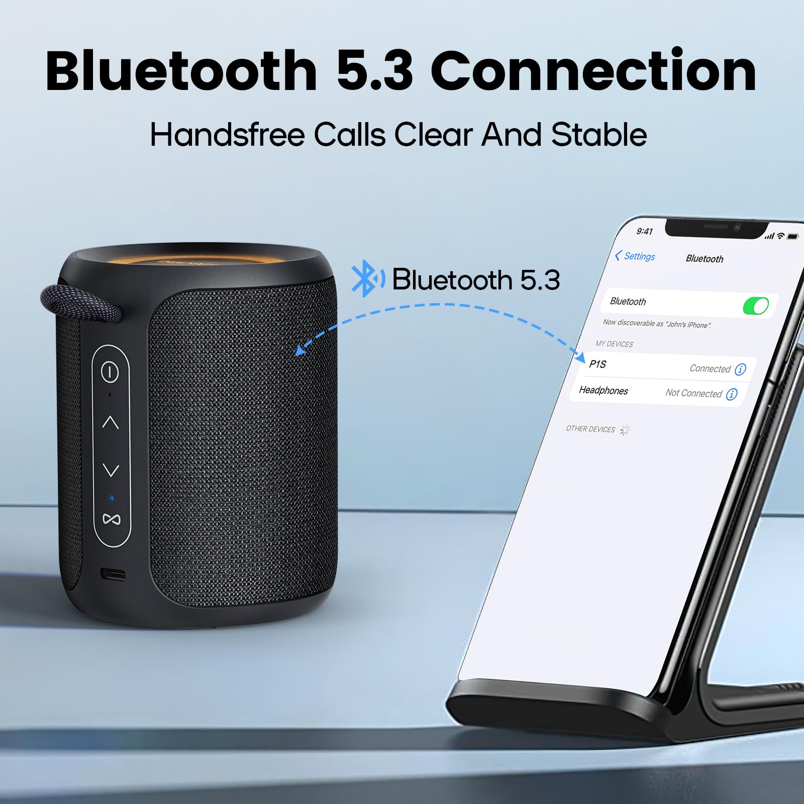Deeyaple Cassa Bluetooth Portatile, 15W Cassa bluetooth potente da Doccia Impermeabile IPX7, Bluetooth 5.3,Extra Bassi Attivi,Chiamata Vivavoce per Casa, Esterno, Doccia