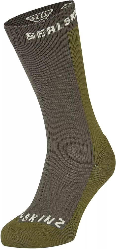 Chaussettes Imperméables Sealskinz Starston Noir/Gris – Unisexe Taille L (10-12) – Neuves