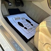 Vista 4 de Alfombrillas de papel blancas para automóvil, 100 almohadillas desechables para vehículos, protector temporal de suelo de automóviles, protector