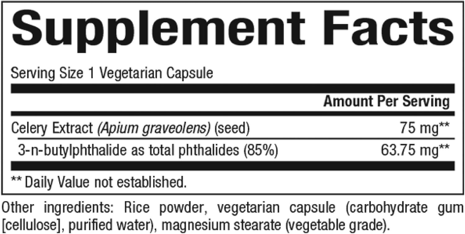 Celery Seed Extract by Natural Factors, Herbal Supplement for a Healthy Circulatory System, 120 Capsules