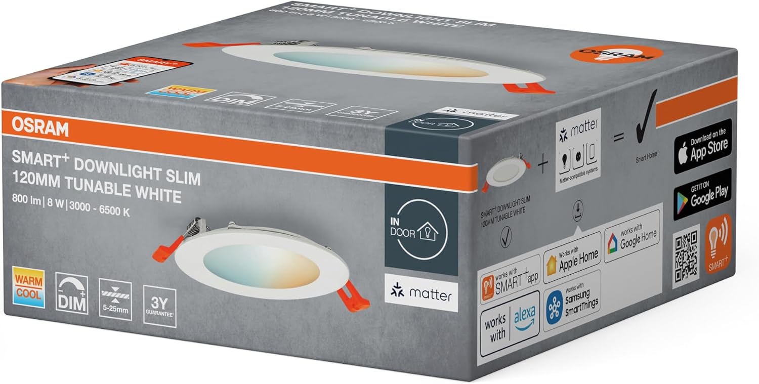Vedere de sus a lămpii LED Osram SMART+