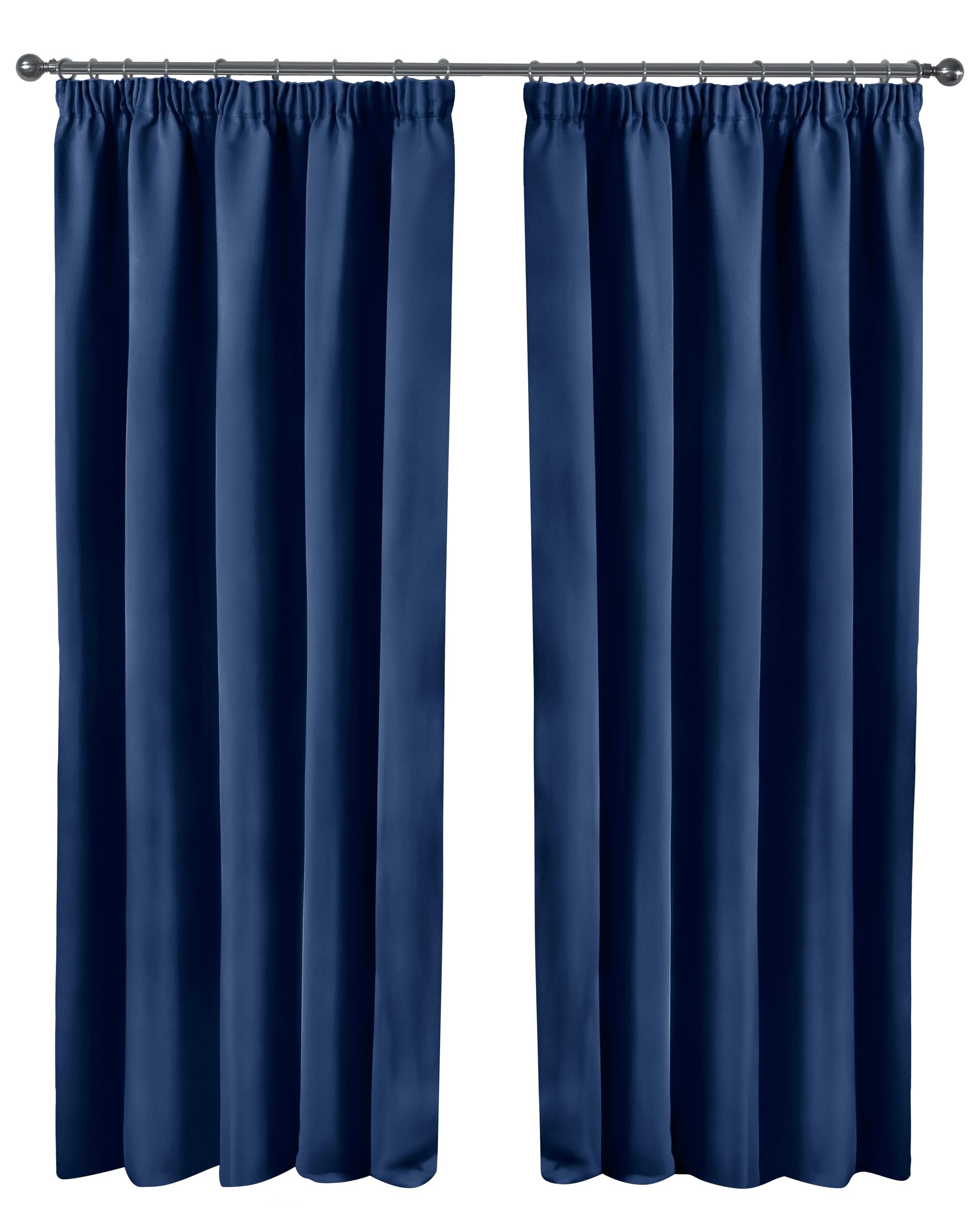 Emma Barclay Blackout Curtains Thermal Pencil Pleat Cali Blue 117X137cm