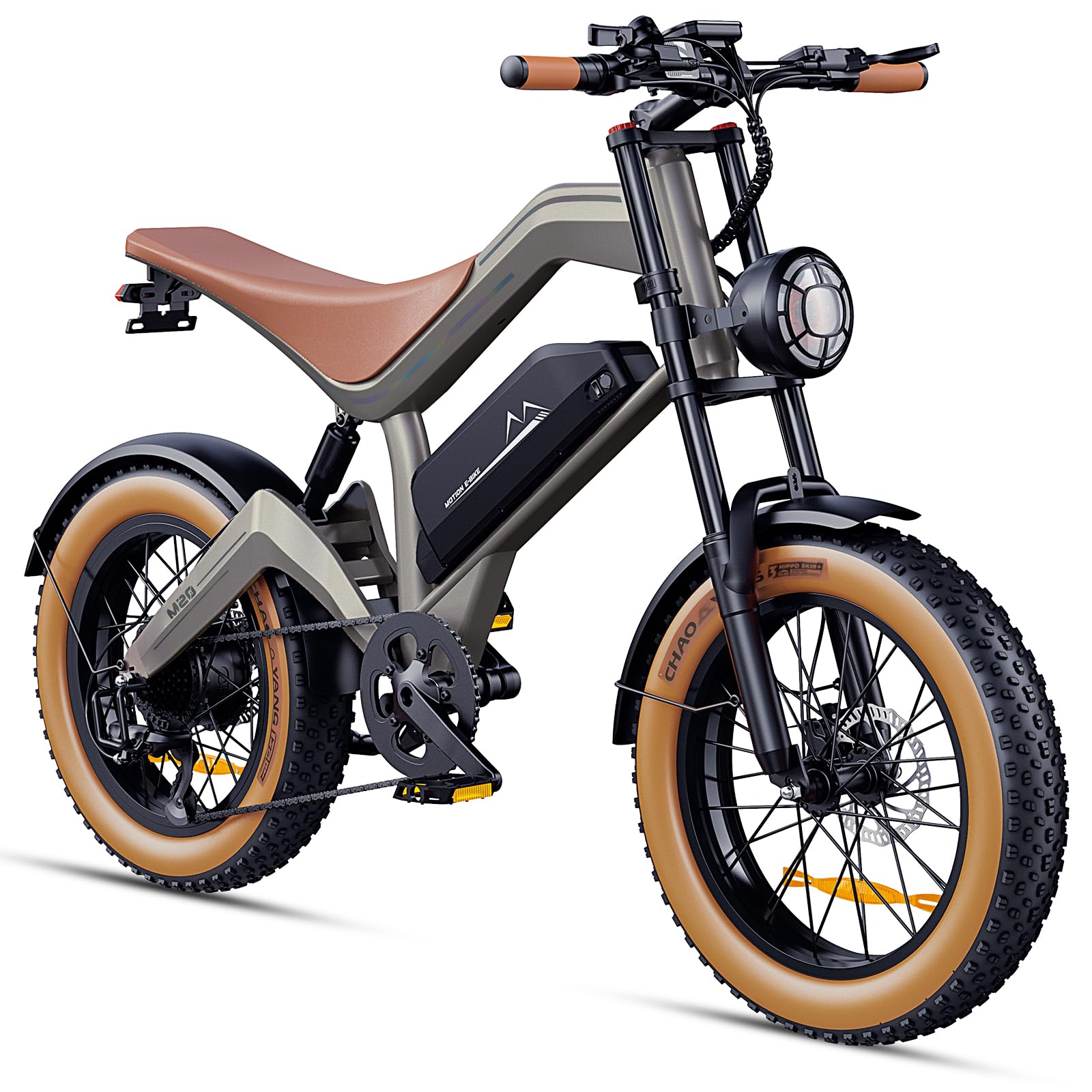 Bicicleta eléctrica Fat Bike de 20" x 4.0, Comecycle E-Bike Adult Electric Bicycle, Equipment with a 48V and 18.2Ah Additional Battery, Bicicleta Urbana Retro Style, with Dual Suspension.