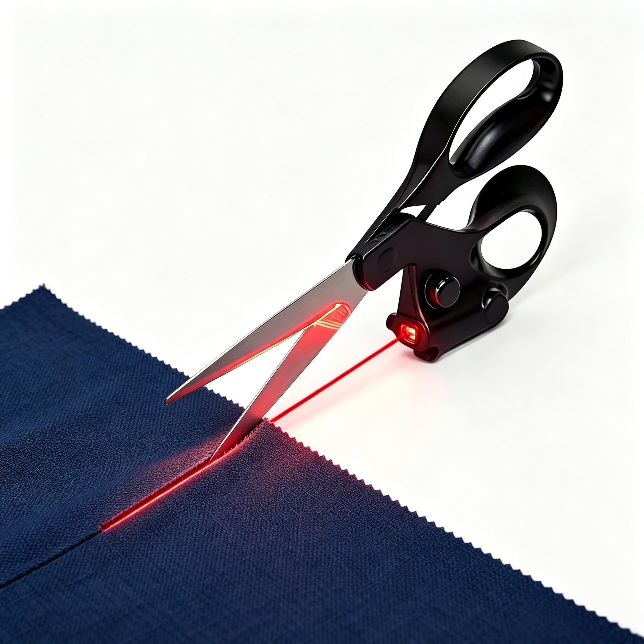 Forbici professionali guidate al laser per il taglio del tessuto, taglio dritto veloce con guida laser di precisione, forbici da cucire per trapuntare, artigianato, regalo con impugnatura ergonomica
