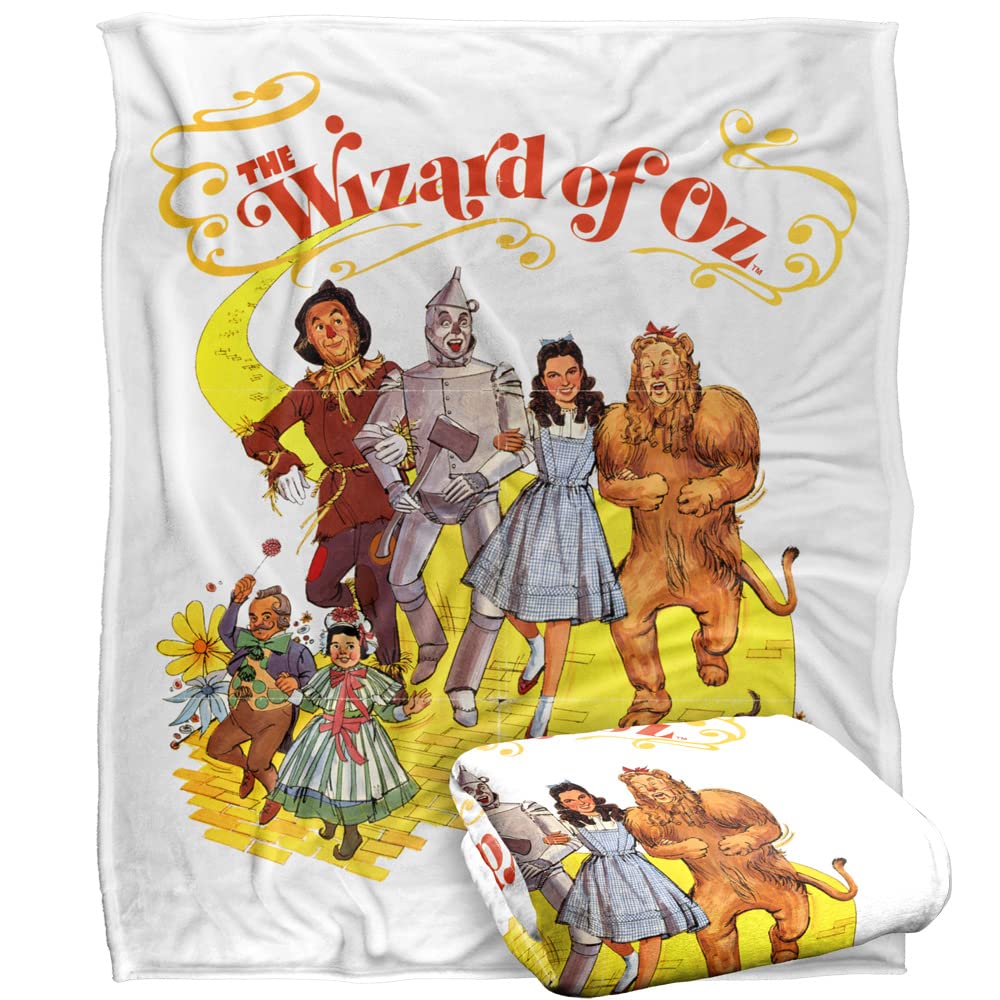 THE WIZARD OF OZ Classic Yellow Brick Road Silky Touch Super Soft Throw Blanket 152 x 127 cm