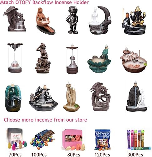 Miniatura 5 de Conos de incienso de osmanthus, jazmín, lavanda, té verde, sándalo. 100 unidades