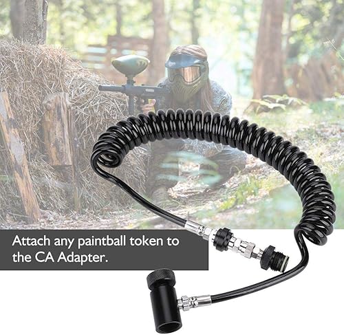 Miniatura 3 de Tbest Linea Remota Paintball Desconexión rápida,Bobina de paintball, marcador de paintball remoto bobina cilindro conexión válvula manguera