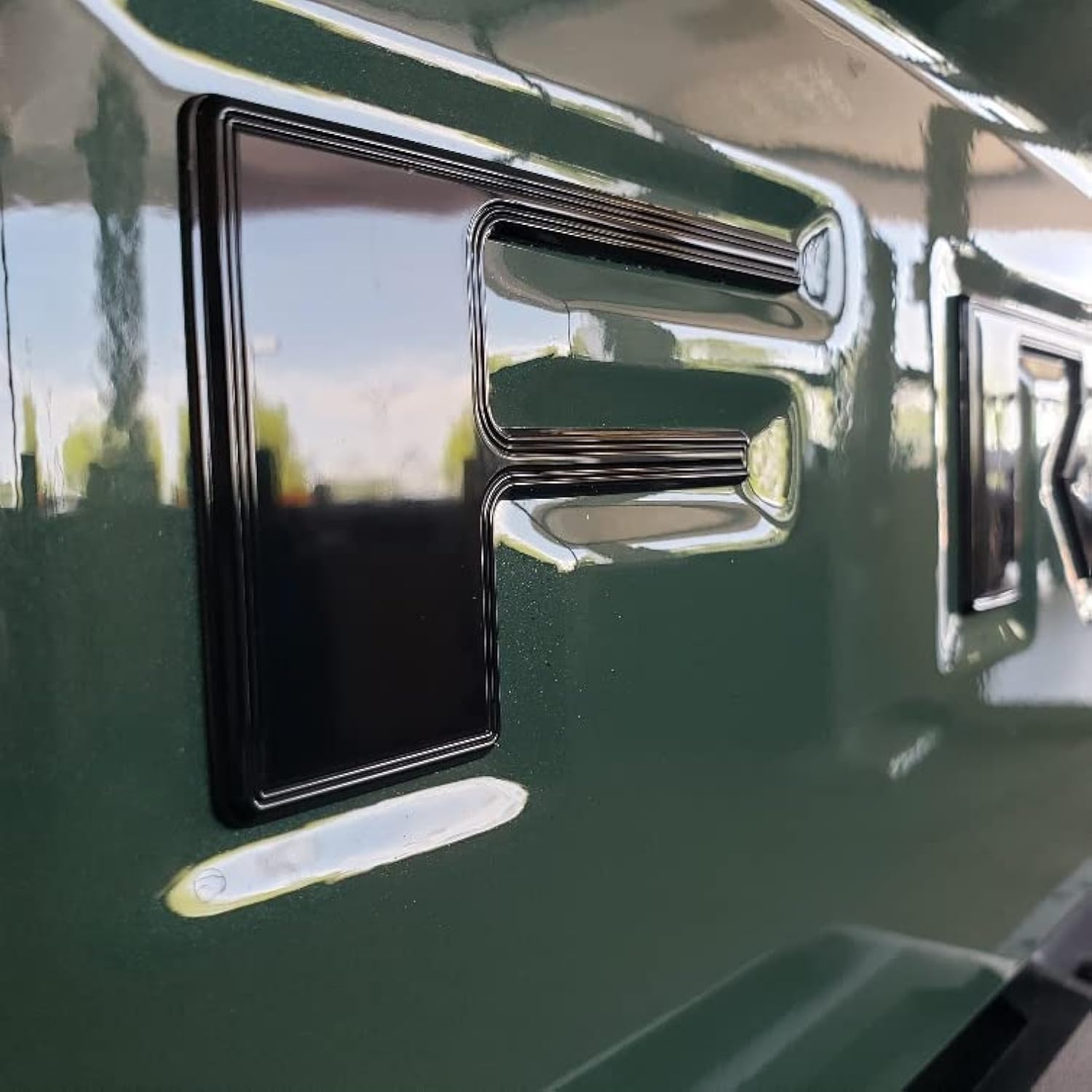 EyeCatcher Tailgate Letter Inserts Compatible with 2022-2026 Frontier Accessories (Satin Black and Red)