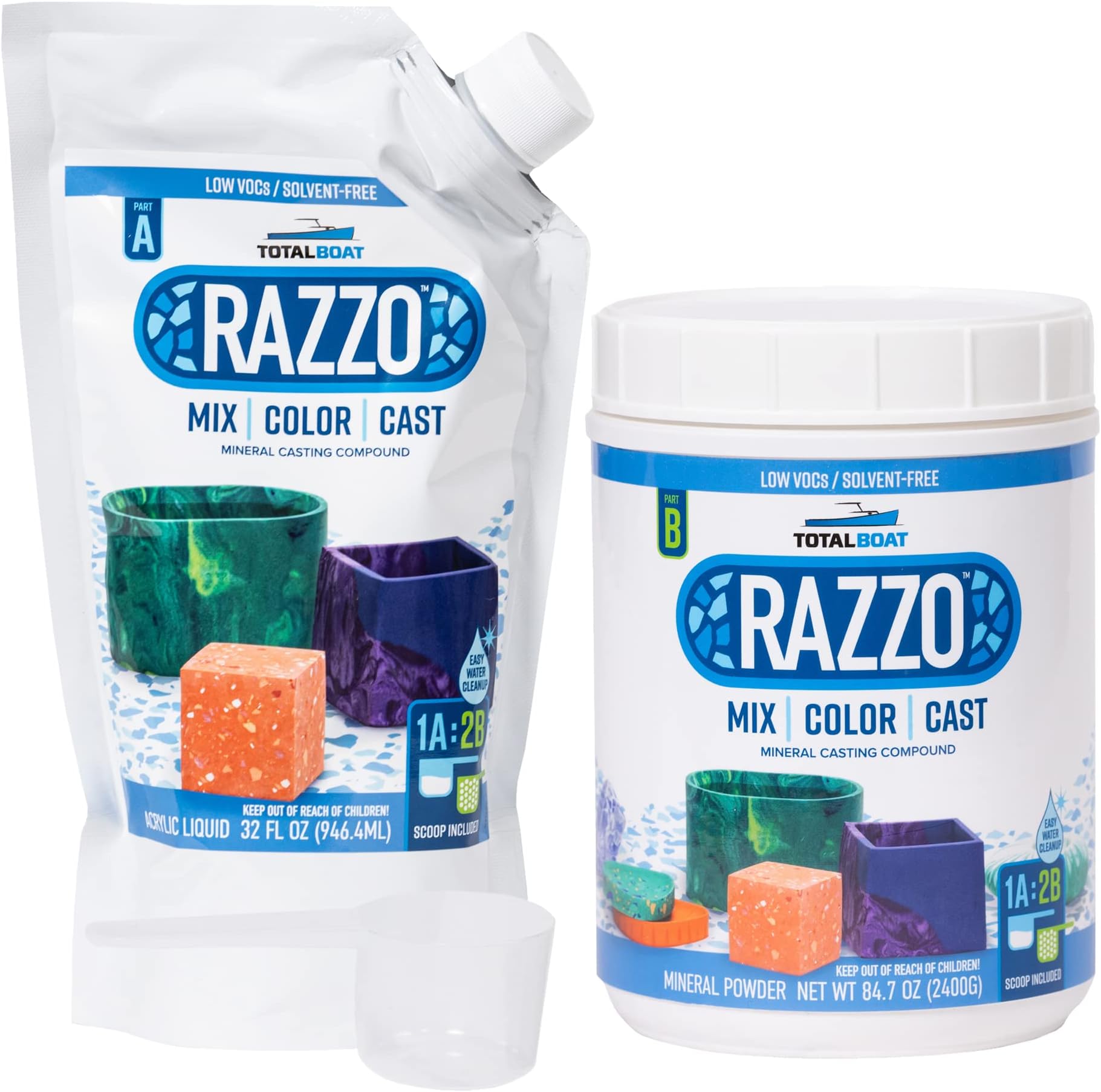 Razzo Acrylic Mineral Casting Compound Kits for DIY Home Decor & Art (Large Kit)