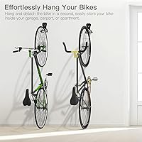 Vista 2 de Housolution Soporte de Pared para Bicicleta con Gancho Fijo, [Paquete de 6] Estante de Almacenamiento para Bicicletas de Servicio Pesado, Soporte