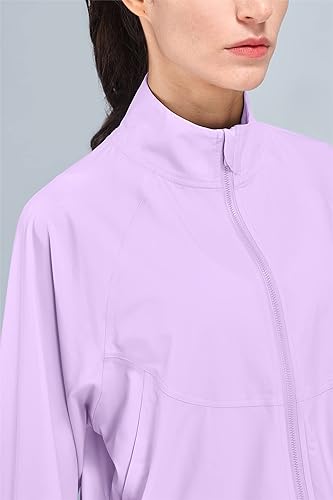 Miniatura 4 de altiland Chaquetas cortas con cremallera para mujer, para correr, yoga, gimnasio, con protección solar UPF 50+, camisas de entrenamiento de manga