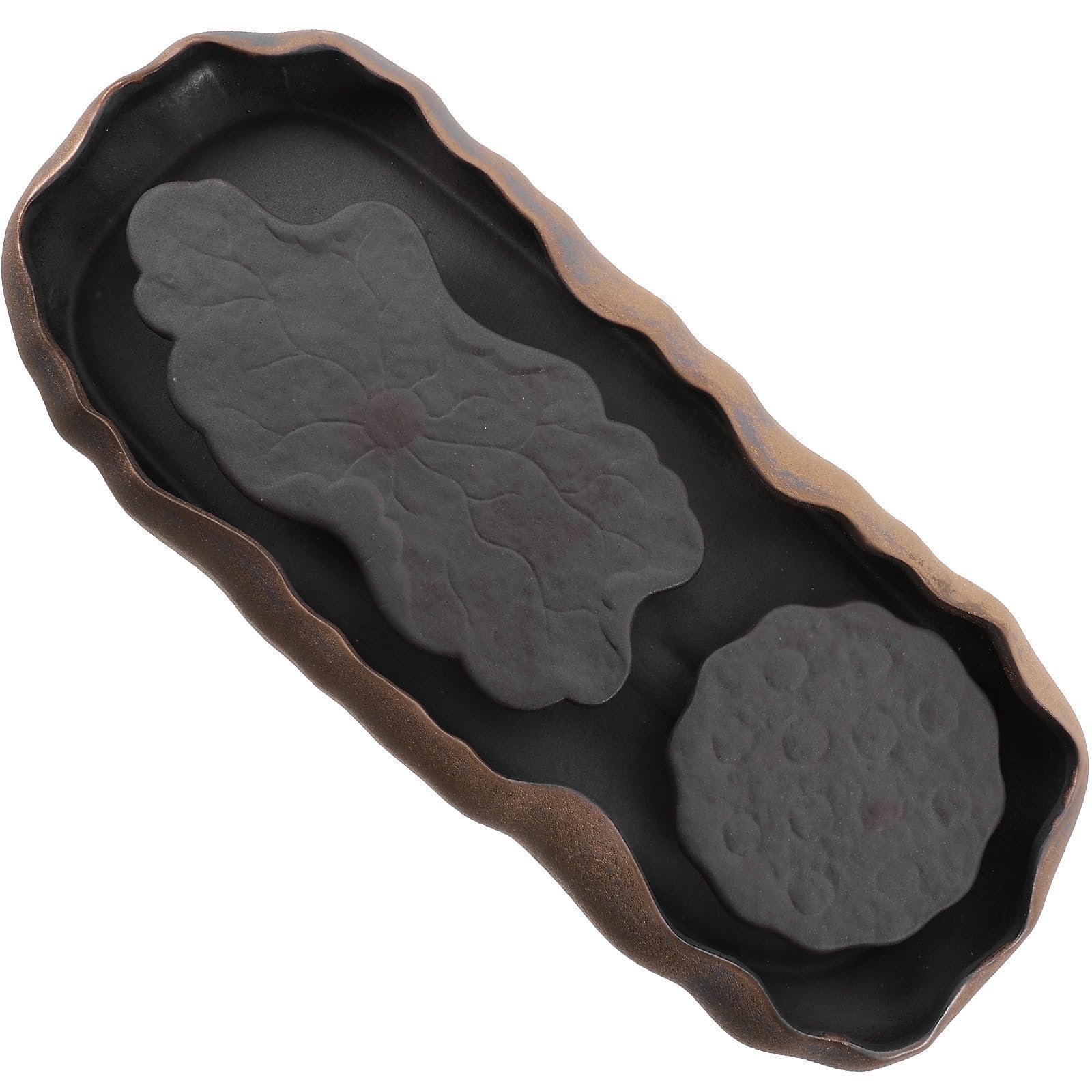 Bandeja de té de cerámica de diseño simple y alta resistencia térmica