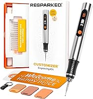 Vista 1 de Customizer™ Special Edition Engraving Kit – DIY Starter Set with Engraving Pen, Bits & Materials – Create Personalized Keychains, Magnets & Metal