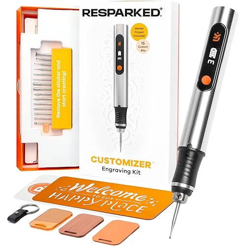 Customizer™ Special Edition Engraving Kit – DIY Starter Set with Engraving Pen, Bits & Materials – Create Personalized Keychains, Magnets & Metal Art – Giftable Craft Kit for Beginners