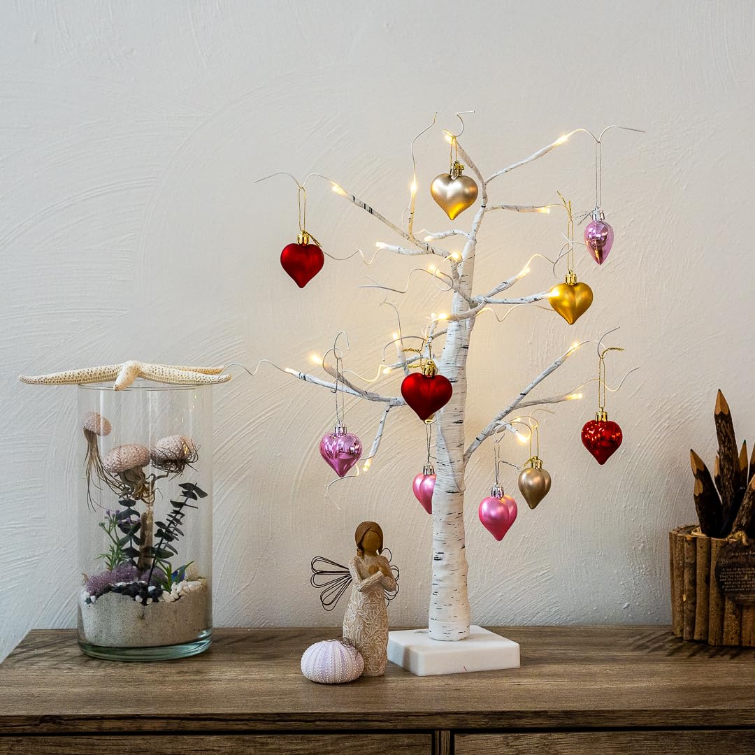 Amazon.co.jp: バレンタインツリー デコレーション LEDライト付き白樺