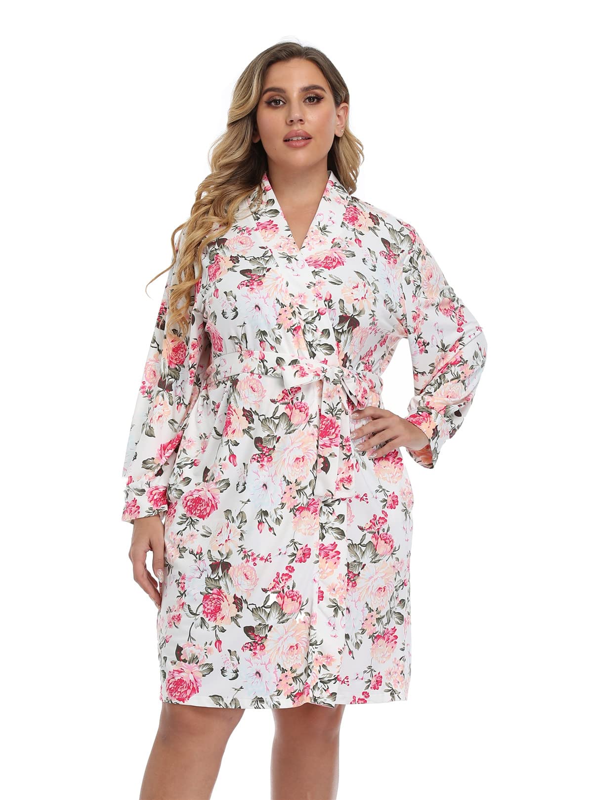 Plus Size Robes for Women Short Modal Knit Maternity Robes Plus Size Soft Kimono Robes Sleepwear