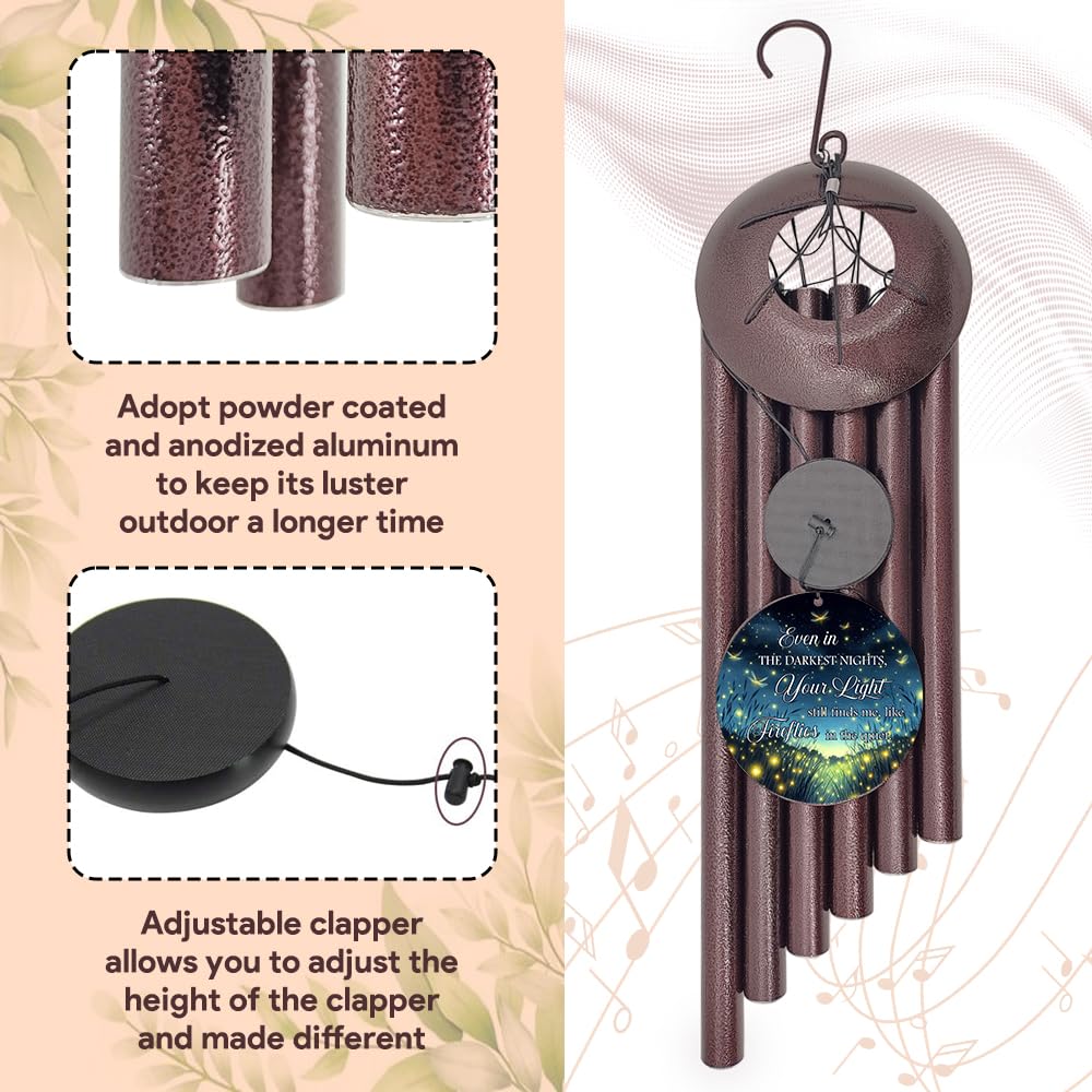Campanas de viento personalizadas de condolencias, 36 pulgadas, regalos conmemorativos por la pérdida de un ser querido, campanillas de viento en memoria amorosa de papá/mamá, regalos de
