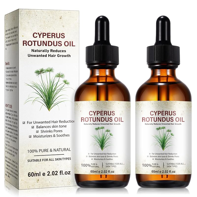 Óleo corporal AEBEFBAW com Cyperus Rotundus, 2 frascos de 60 mL