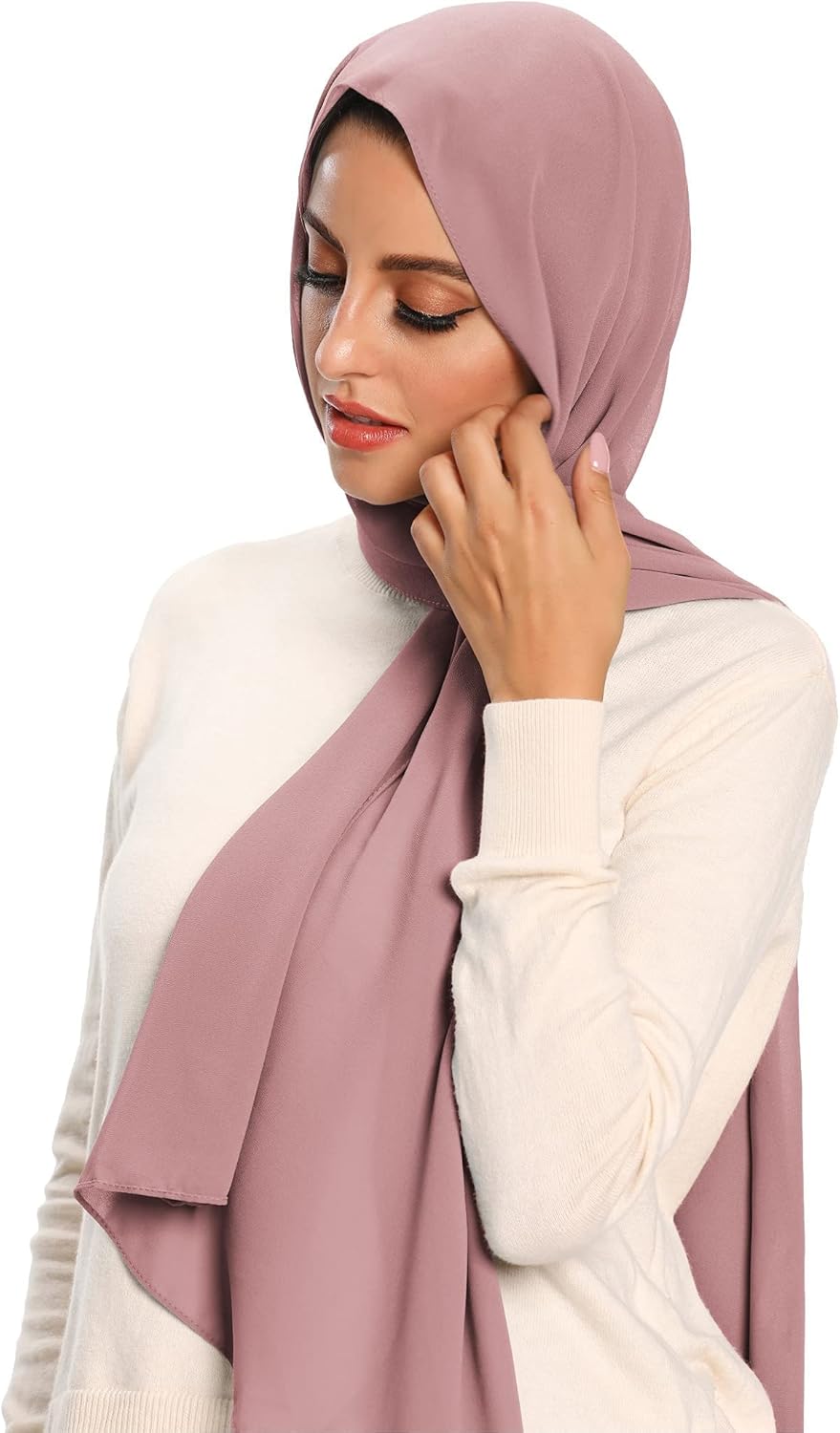Hijab for Women Chiffon Hijab Scarfs for Women Long Shawl - Image 2