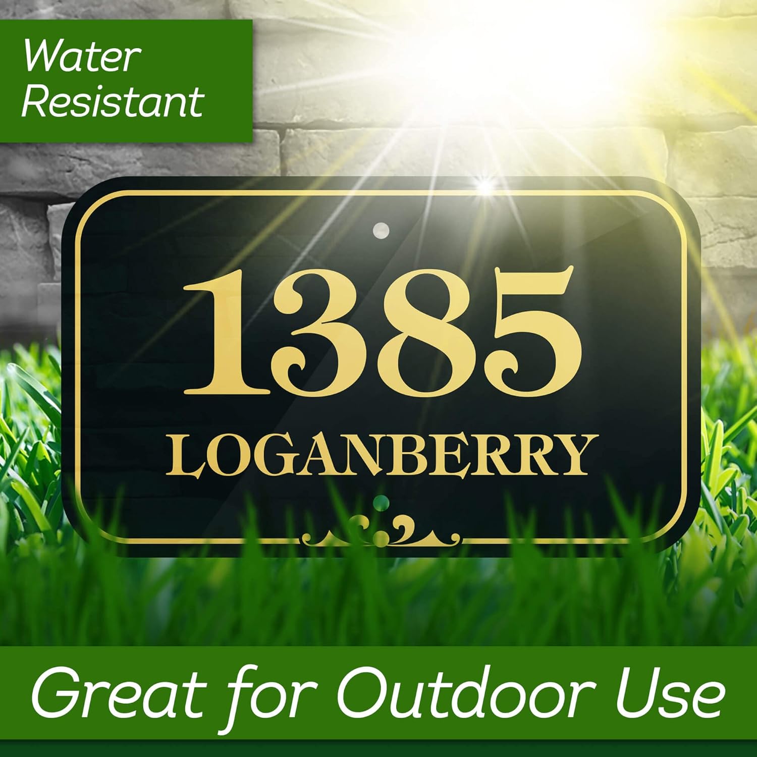 House Address Sign, House Address Plaque, Indoor/Outdoor Use, 11x18 Inch, 22 Colors, Reflective Option, USA Made by My Sign Center (Prestige)