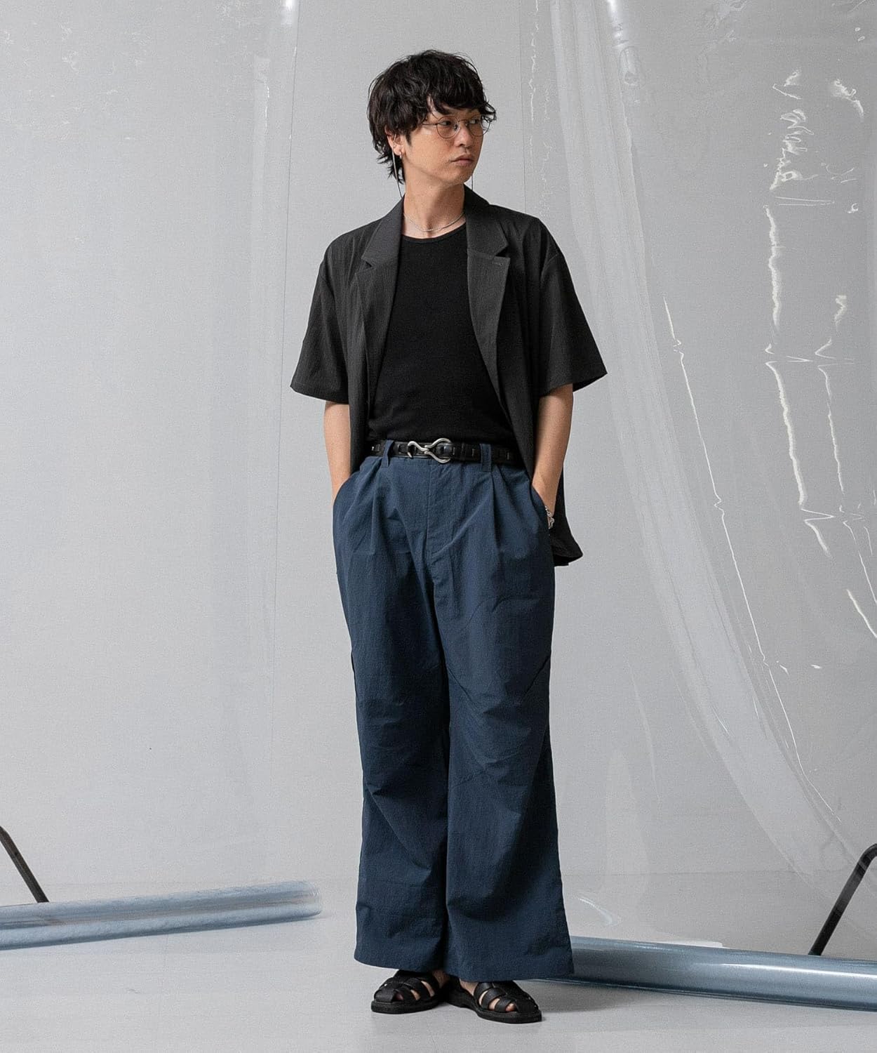 ナイロン セットアップ フレアパンツ MLVINCE BREATH ナイロン