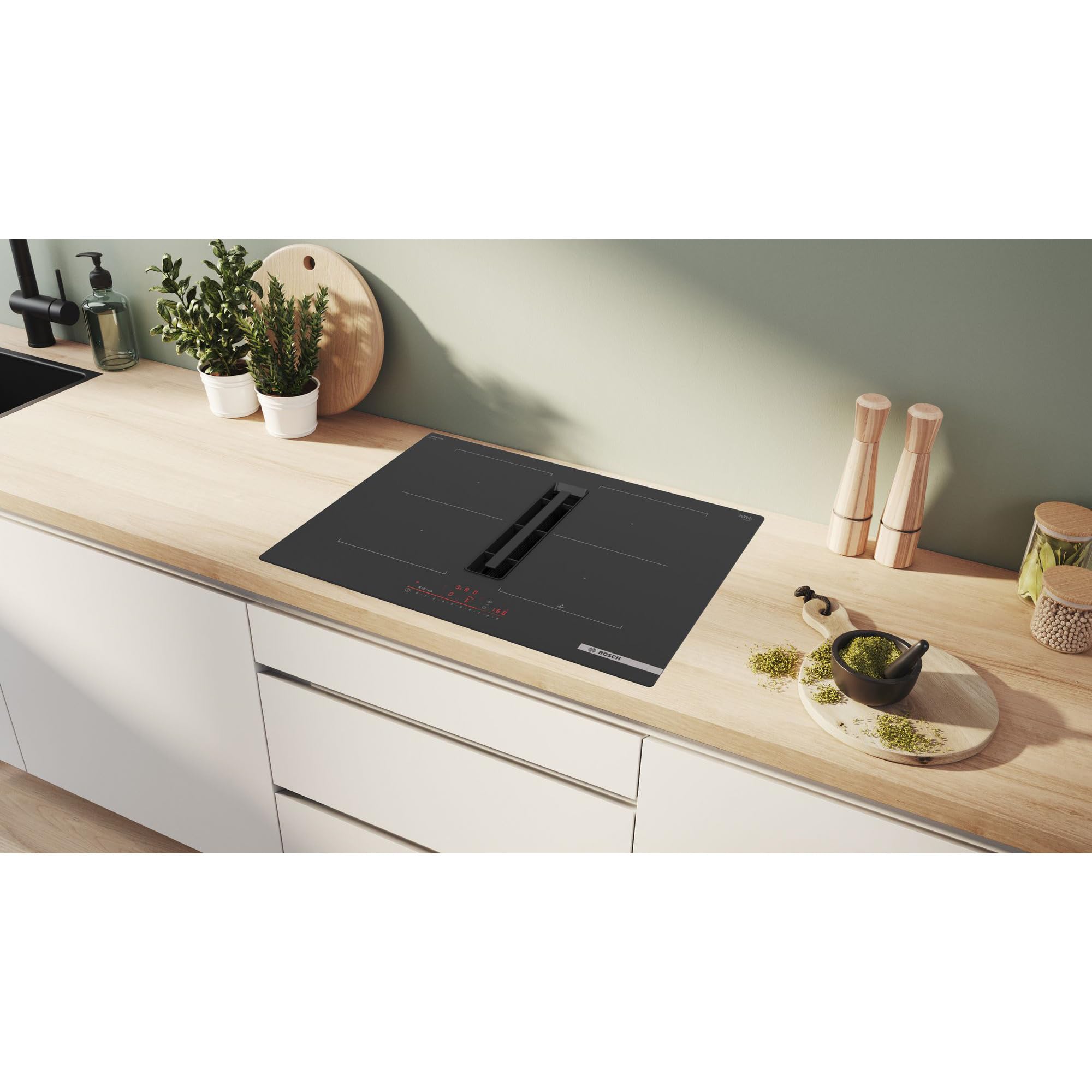 Bosch PVQ711H26E, seria 6, płyta indukcyjna ssąca, 4 palniki, czarna