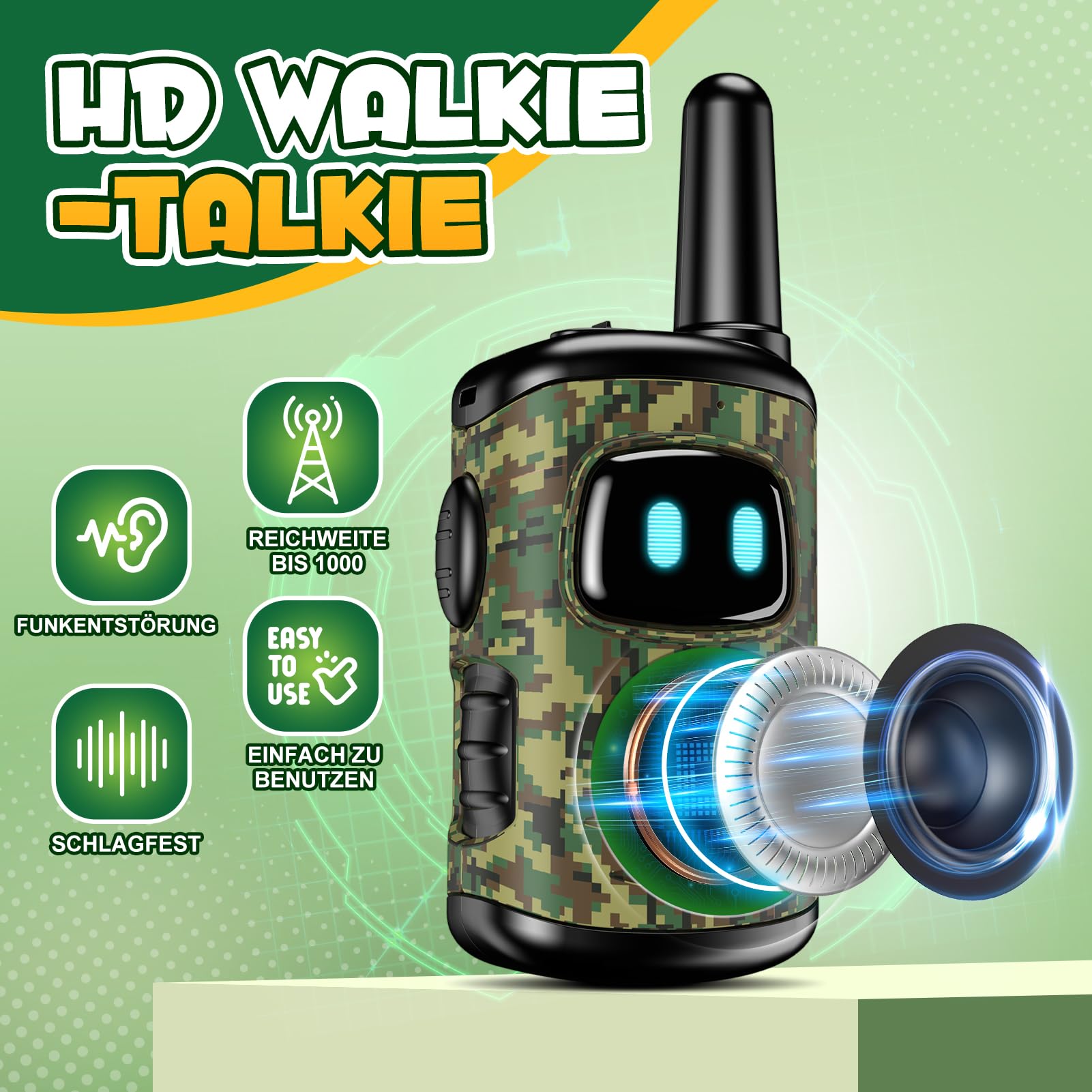 Dislocati Kinder Outdoor Spielzeug ab 3-9 Jahre - Walkie Talkie, Fernglas, Garten Spielzeug, Draußen Spiele, Ostergeschenke für Jungen & Mädchen
