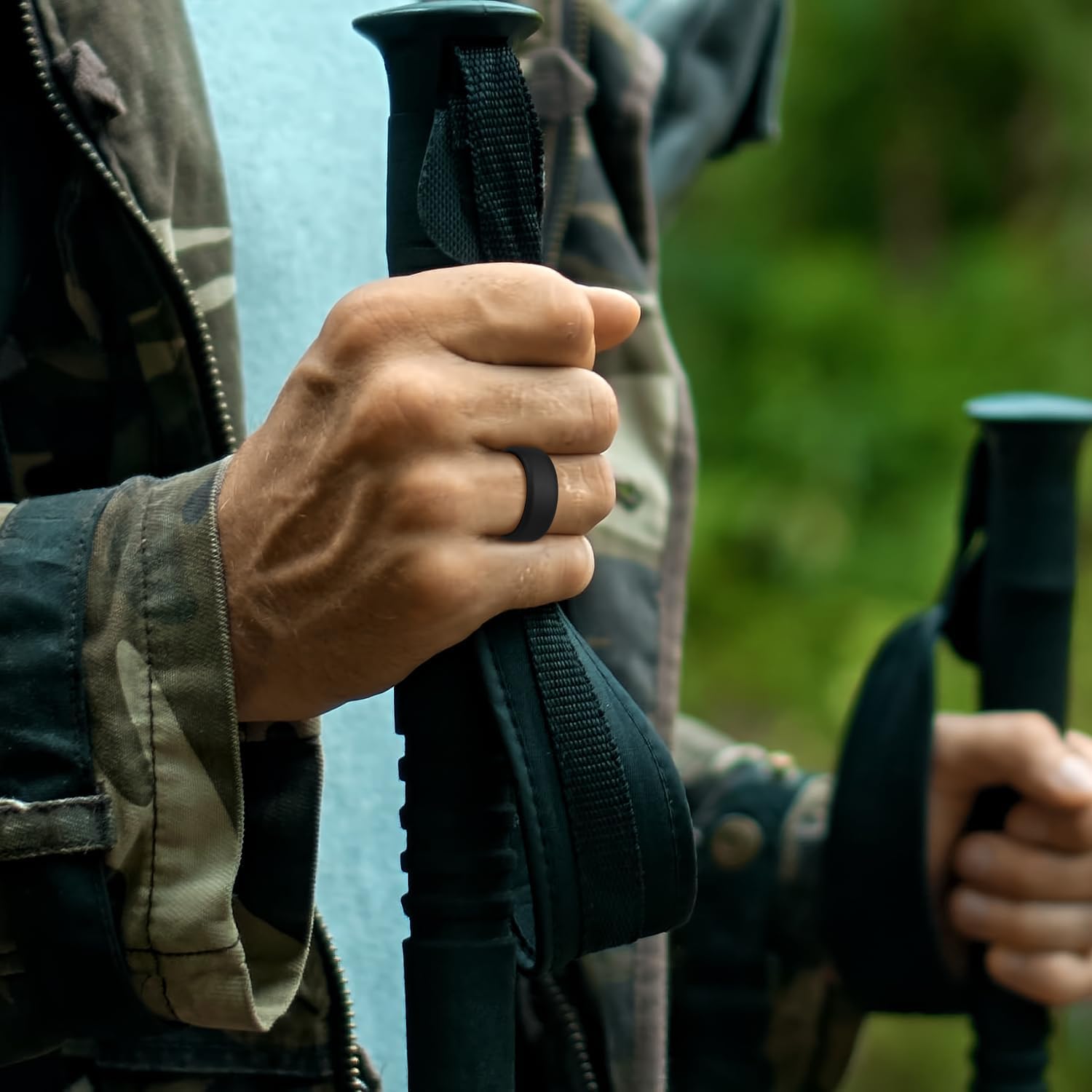 King Will Men's Silicone Wedding Bands, 8mm Comfort Fit with Unique Inner Groove Design, Rubber Engagement Rings for Daily Wear and Activities - 1/4 Variety Multipack - Image 4